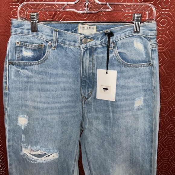 Blank Paige Distressed Jeans Large NWT - Picture 4 of 8